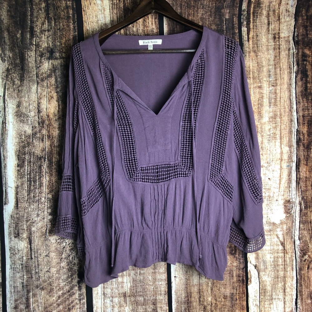 Black Rainn boho top